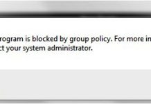 This Program is Blocked by Group Policy