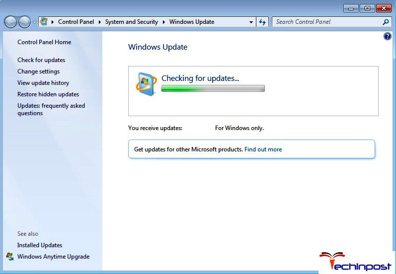 Windows Checking for Updates