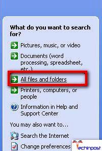 Click onÂ All files and folders and inside theÂ File name The Windows Installer Service Could Not Be Accessed