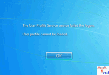 The User Profile Service Service Failed the Logon