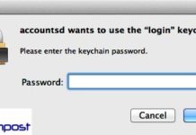 Accountsd wants to Use the Login Keychain
