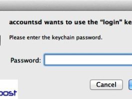 Accountsd wants to Use the Login Keychain