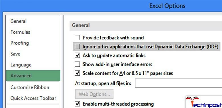 Ignore other application that uses Dynamic Data Exchange (DDE)