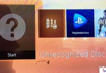PS4 Unrecognized Disc