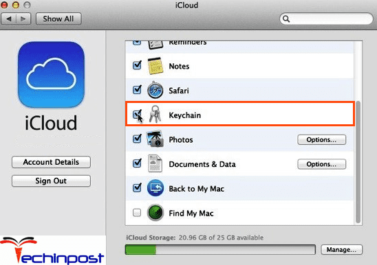 Removing the iCloud Keychain