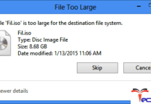 The File is too Large for the Destination File System