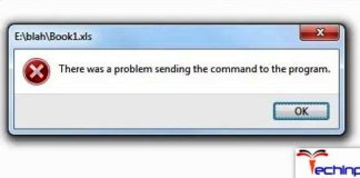 There was a Problem Sending the Command to the Program