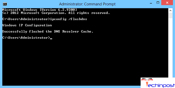ipconfig /flushdns (Enter) Windows Could Not Find a Driver for your Network Adapter