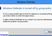 Windows Defender is Turned OFF by Group Policy