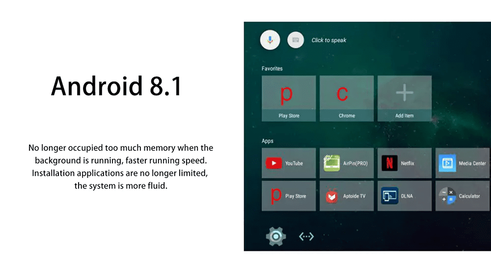 Scishion AI One Android 8.1 TV Box OS