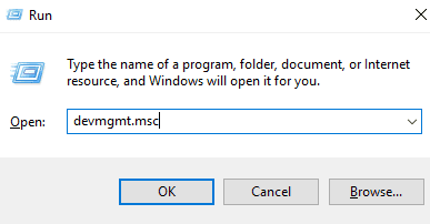 run-window-devmgmt.msc Directx Error