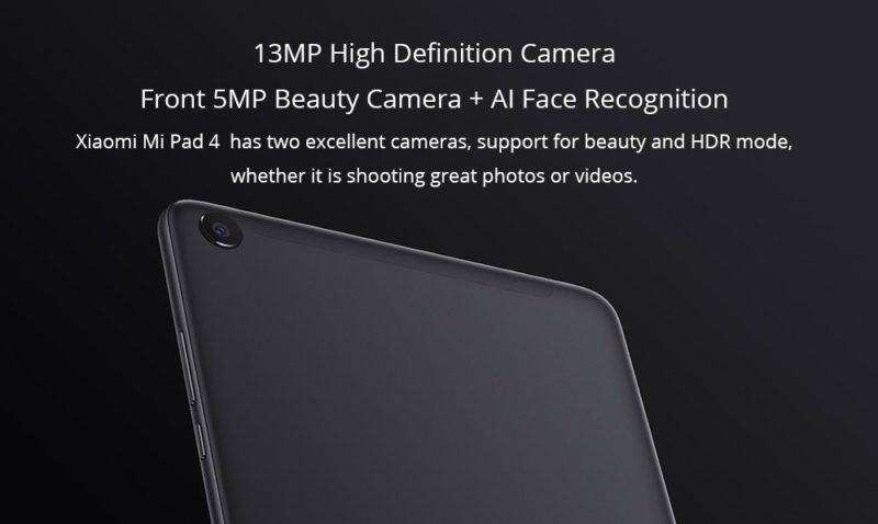 Xiaomi Mi Pad 4: Camera