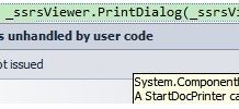 A StartDocPrinter Call Was Not Issued Error