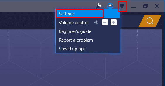 BLUESTACKS settings