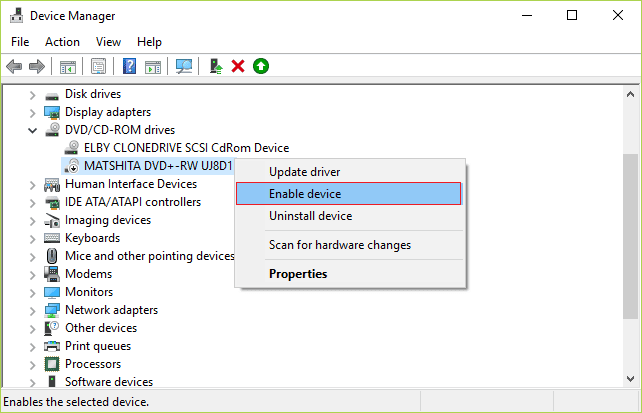 ENABLE DVD DRIVER The Directory Name Is Invalid