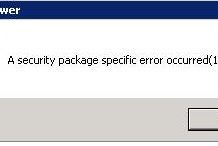 A Security Package Specific Error Occurred 1825