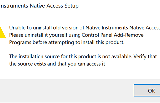 The Installation Source For This Product is Not Available