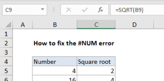 #num Error In Excel