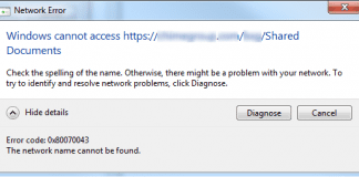 The Network Name Cannot be Found