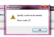 Spotify Error Code 17