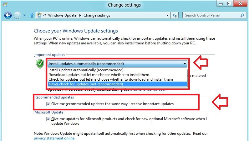 Install updates automatically