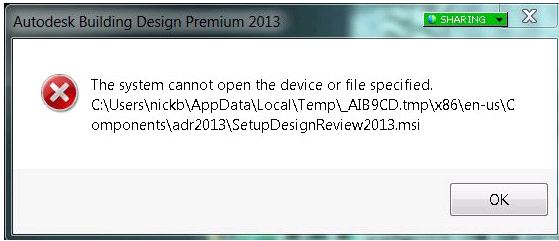 The System Cannot Find The Device Specified