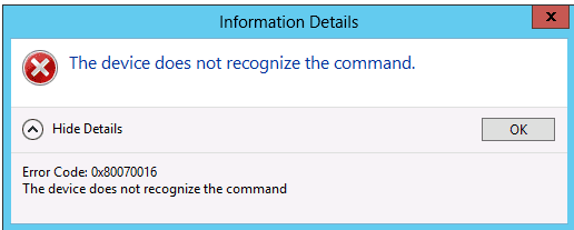 The Device Does Not Recognize The Command