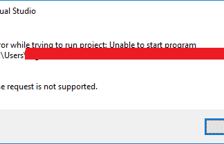 The Request is Not Supported