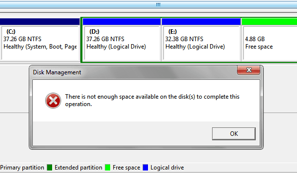 There is Not Enough Space On The Disk