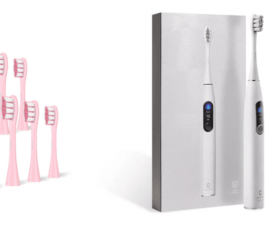 Oclean Brush Head Refills P3 8-Pack & Oclean X Pro Elite Smart Electric Toothbrush