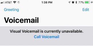 Visual Voicemail Is Currently Unavailable
