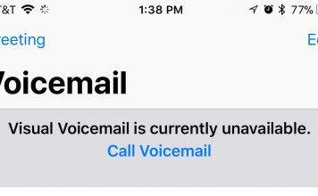 Visual Voicemail Is Currently Unavailable