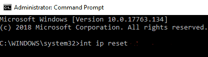 netsh int ip reset No DNS Servers Configured For Local System