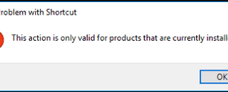 This Action Is Only Valid For Products That Are Currently Installed