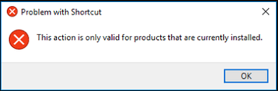 This Action Is Only Valid For Products That Are Currently Installed