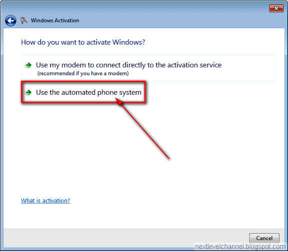 Activate Windows 7 through your Phone