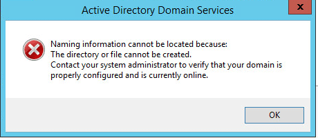 The Directory or File Cannot be Created