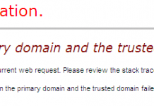 The Trust Relationship Between the Primary Domain and the Trusted Domain Failed Error