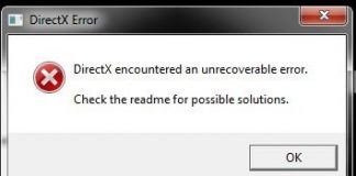 DirectX Encountered An Unrecoverable Error