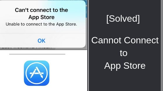 Cannot Connect To App Store