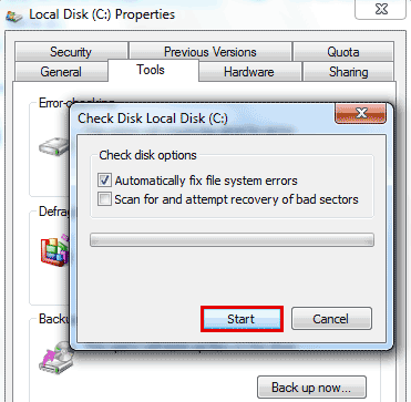 Scan for and attempt recovery of bad sectors SMART Hard Disk Error