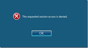 The Requested Session Access Is Denied Error