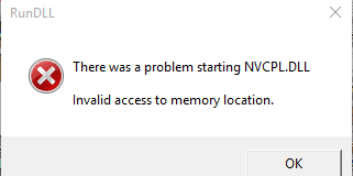Invalid Access To Memory Location