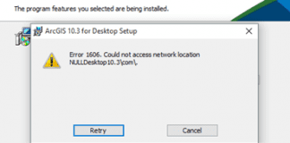 Error 1606 Could not Access Network Location