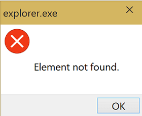 element not found
