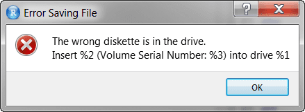 The wrong diskette is in the drive