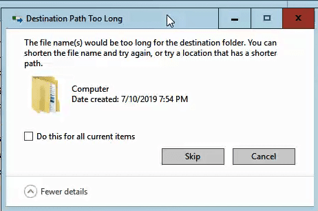 File Path too long