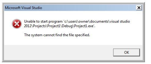 The System Cannot Find The File Specified