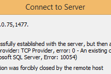 An Existing Connection Was Forcibly Closed By The Remote Host