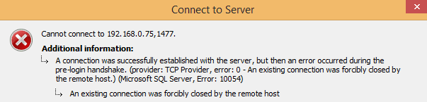 An Existing Connection Was Forcibly Closed By The Remote Host